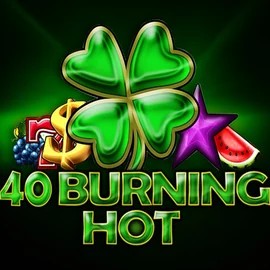 40 Burning Hot slot logo by Amusnet Interactive at Vegazone Casino40 Burning Hot