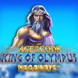 Age Of The Gods: King of Olympus Megaways slot logo by Origins at Vegazone Casino