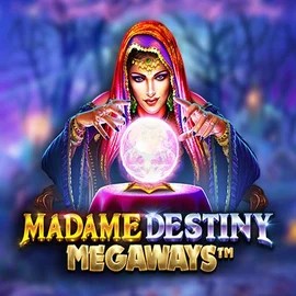 Madame Destiny Megaways slot logo by Pragmatic Play at Vegazone Casino