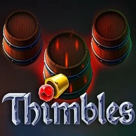 Thimbles slot logo by Evoplay at Vegazone CasinoThimbles